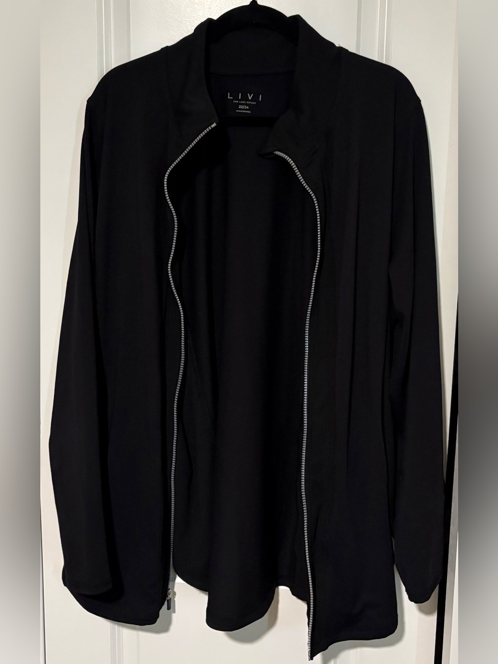 Livi by Lane Bryant Black Zip-Up Women’s Sweater Jacket